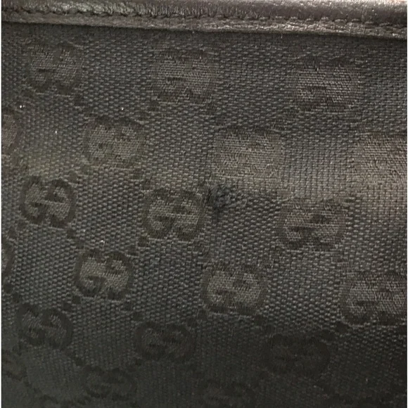 Authentic Gucci black monogram canvas tote bag - Picture 13 of 16